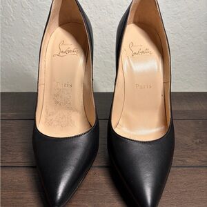 Christian Louboutin Classic Black Heels - Kate 100 Leather Pump